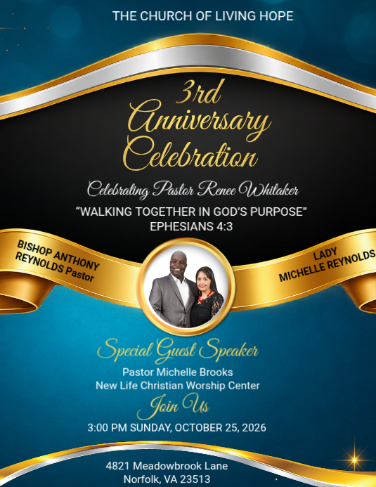 Black Professional Church Anniversary Celebration Flyer Template ...