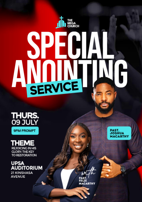 Church Anointing Service A4 Template | PosterMyWall