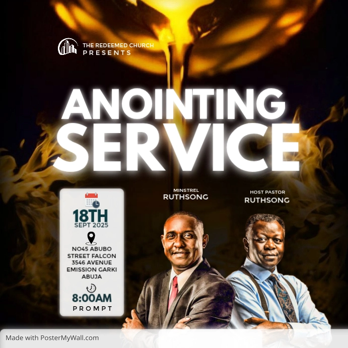 Church Anointing Service Template | PosterMyWall