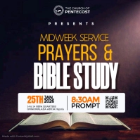 Black Professional Church Bible Study  Instagram Post template