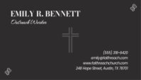 Black Church Business Card Biglietto da visita Template - Page 2