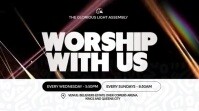Black Professional Church Design Flyer Digital Display (16:9) template