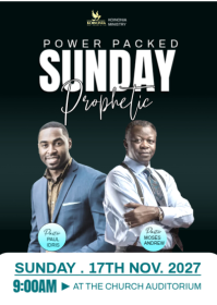Black Prophetic Sunday Church Service A6 Template