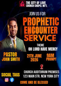 Black Professional Church Event A6 Video template