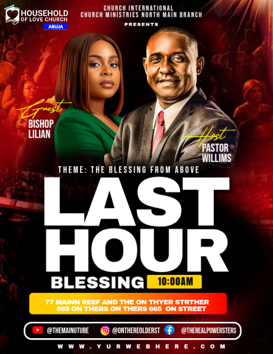Real Event Flyer Examples Black Church Event Flyers Template | PosterMyWall