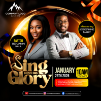 Black Professional Church Event Instagram Post Instagram-opslag template