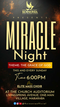 黑色 Church Event Instagram Story Template