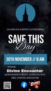 Black Church Event Instagram Story Template
