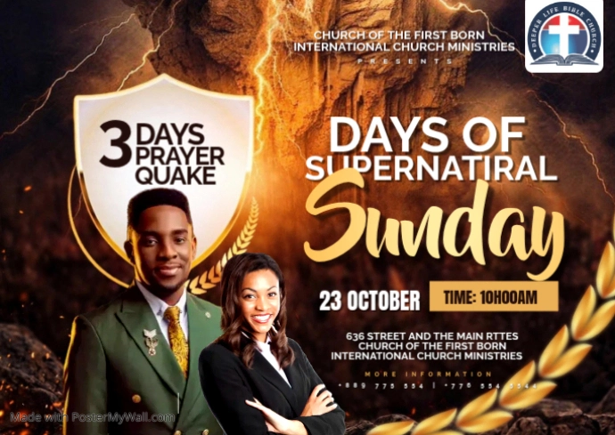 Black Church Event Post Cards Template | PosterMyWall