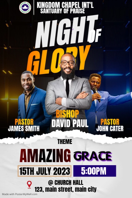 Black Church Event Posters Template | PosterMyWall