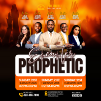Noir Prophetic Worship Event โพสต์บน Instagram Template