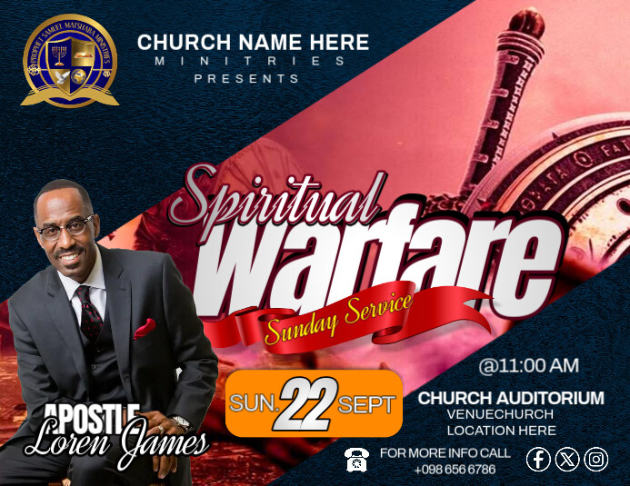 Black Professional Church  Flyer (us Letter) template
