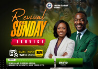 Black Professional Church Flyers  A4 template