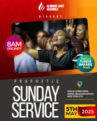 Black Professional Church Flyers Instagram Portrait template