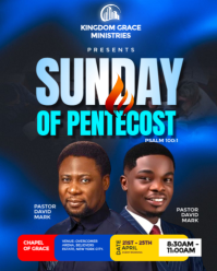 Preto Pentecost Sunday Service Instagram Portrait Template