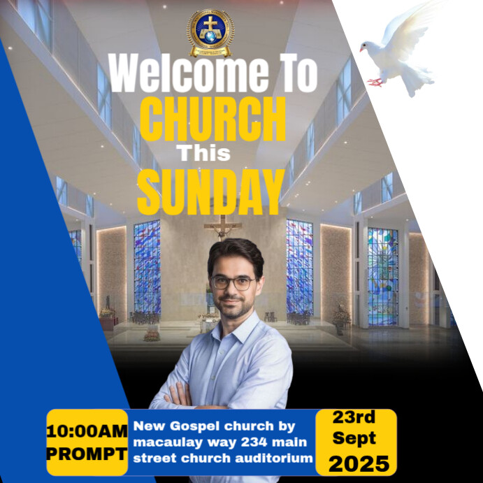 Church Service Invitation Template | PosterMyWall