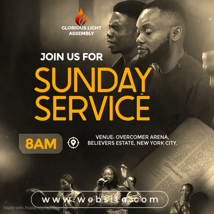 Copy of Black Professional Church Instagram Post | PosterMyWall