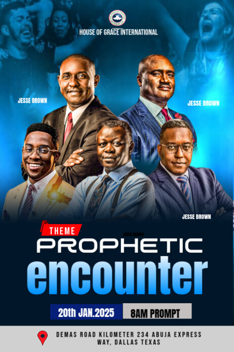 Black Professional Church  Poster Cartaz template