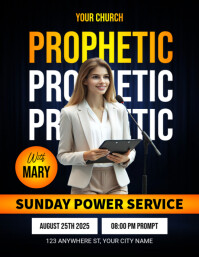 Черный Sunday Power Service Flyer Template