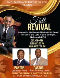 Hitam Church Revival Event Pamflet Template