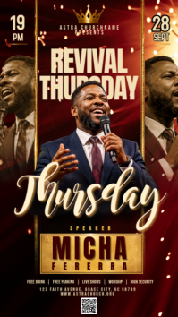 Black Church Revival Event Indaba yaku-Instagram Template