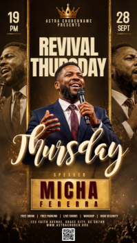 Negro Church Revival Event Instagram 快拍 Template