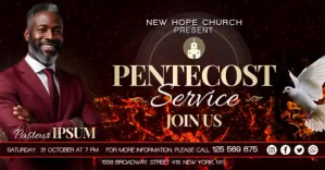Black Professional Church Service Facebook Shared Image Video template