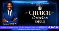 Black Professional Church Service Facebook Shared Image template