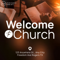 Black Church Welcome Instagram-bericht Template