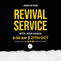 Black Professional Church Service Instagram Post template