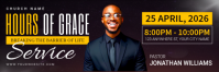 Black Professional Church Service Twitter Banner template