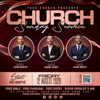 Black Church Event Iphosti le-Instagram Template