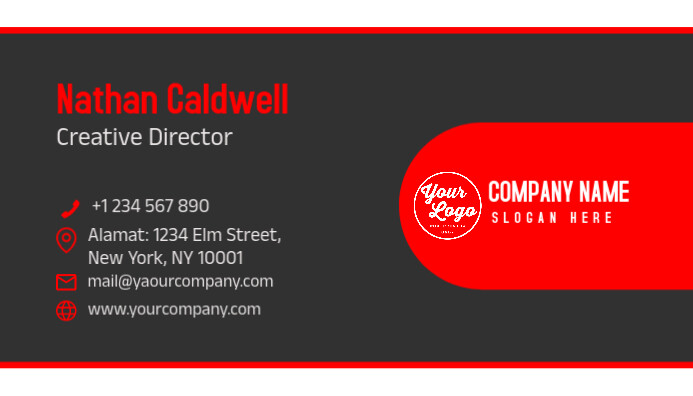 Black Professional Clean & Stylish Name  Business Card template