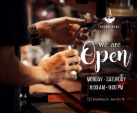 Black Professional Coffee Shop Ads Medium Rectangle template
