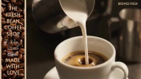 Black Coffee Shop Promotion งานแสดงผลงานแบบดิจิทัล Template