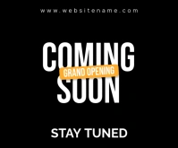 Black Professional Coming Soon Medium Rectangle template