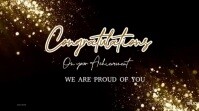 Black Professional Congratulations Video 2025 Digital Display (16:9) template