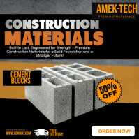 Czarny Construction Materials Promotion Instagram-Beitrag Template