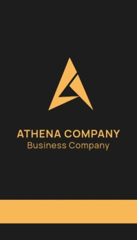 Black Professional Corporate Company Business Card Tarjeta de Presentación template