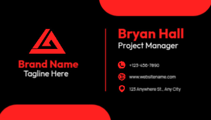 Black Professional Corporate Company Business Card Wizytówka template