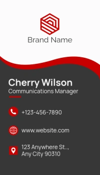 Black Professional Corporate Company Business Card Tarjeta de Presentación template