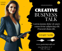 Black Professional Creative Business Talk Medium Rectangle Mellemstort rektangel template