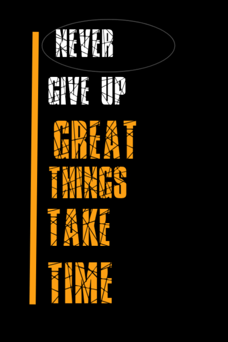 Black Professional Creative Quotes Poster Plakat template