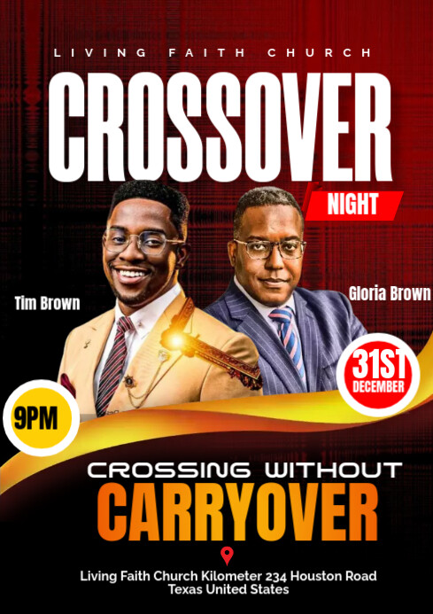 Black Professional Crossover A4 template