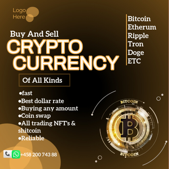 Black Professional Crypto Advert Flyer Template Instagram Post ...