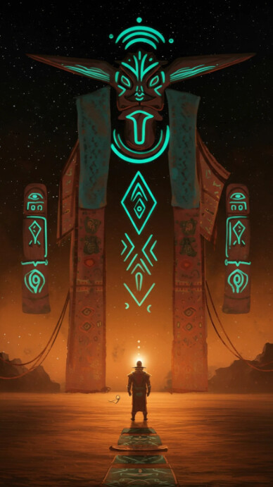 Black Professional Cultural Motifs Digital Display (9:16) template