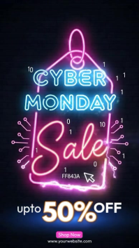 Black Professional Cyber Monday Sale Template Instagram Story