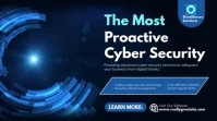 Black Professional Cyber Security Digital Display (16:9) template