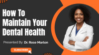 Black Professional Dentist Youtube Thumbnail template