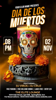 Black Professional Die De Los Muertos  Instagram Story template